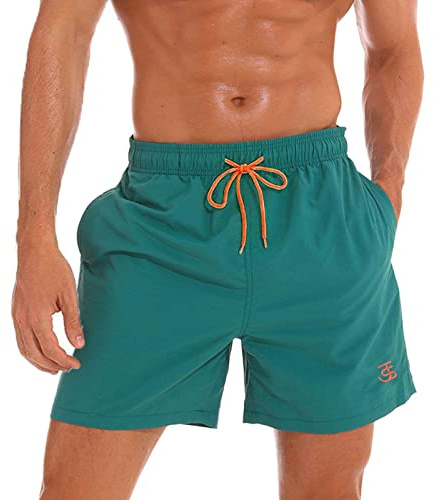 JustSun Kostym Män Hav Pool Snabbtorkning Shorts, Grönt gräs, M
