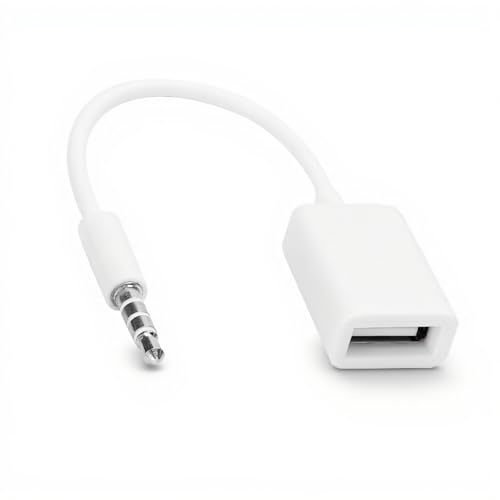 Usb Till Aux-adapter, USB-hona Till 3,5 Mm Hanuttag Ljudadapter Plug Aux Audio Kabel Converter Adaptersladd, Usb-adapter för Bil
