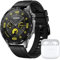 HUAWEI WATCH GT 4 46mm Smartwatch, Bis zu 2 Wochen Akkulaufzeit, Android und iOS, Kalorienmanagement, Professionelles Gesundheitsmanagement, SpO2, GPS, Deutsche Version, Schwarz + FreeBuds SE 2