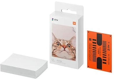 Papier Photo Imprimante Xiaomi Mi Portable, Pack de 50 Feuilles, Papier pour Imprimante Photo