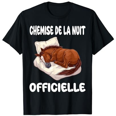 Chemise de nuit pyjama officielle cheval T-Shirt