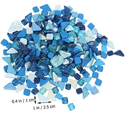 DOITOOL Piedra De Cristal Diy 500 g (azul) Para Manualidades Mosaico Decorativo Irregular Superficie Lisa Materiales Seguros Para Decoración Moderna