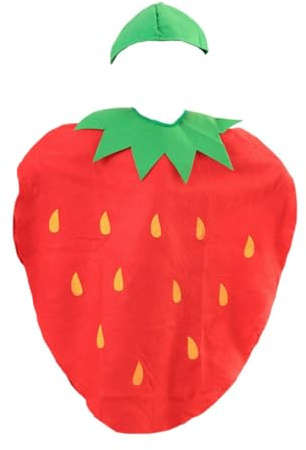 Conjunto de disfraz de fresa para fiesta de máscaras, juego de simulación, estilo A