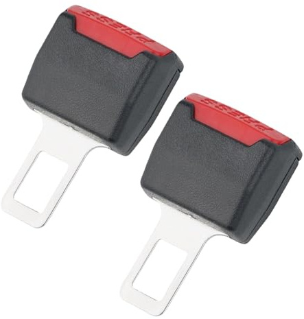 2 Pezzi Prolunga Cintura Sicurezza Auto, 8cm Estensione Cintura Sicurezza Universale, Clip Cintura Sicurezza in ABS Rinforzato, Adattatore Cintura per Auto, Camion e SUV, Nero