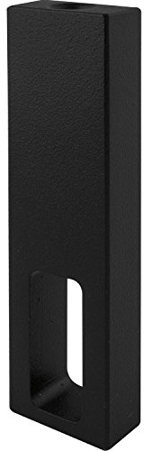 Gedotec Schrankrohrlager Mittelträger Schrankstange eckig - NANO BLACK | Schrankstangen-Halterung schwarz matt | Mittelstück für Möbelstangen | 1 Stück - Stangen-Befestigung für Decken-Montage