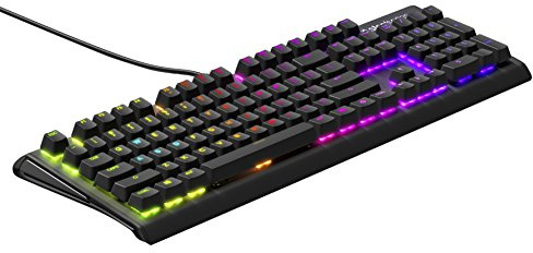 Steelseries Apex M750, Teclado para Juegos mecánico, iluminación RGP por tecla, 6 Teclas Macro, PC/Mac, disposición QWERTY Americano