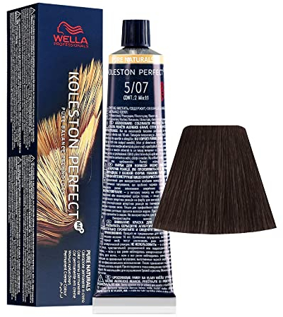 5/07 Light Brown Natural Brown Wella Koleston Perfect Me+ Pure Naturals 60ml