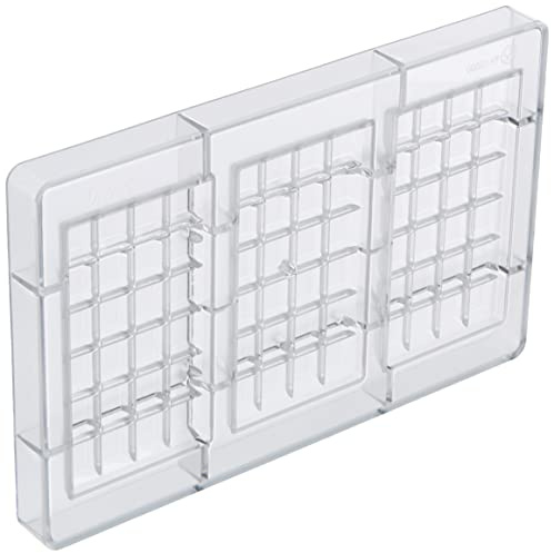 Decora 0050147 SCHOKOLADENFORM TAFEL 100 G 127 X 72 X 11 H MM, Polycarbonate, Durchsichtig, Durchsichtig