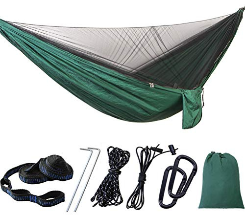 Akemaio Tienda de campaña Ultraligera Mosquitera Hamaca Completo automático de Velocidad aérea Abierta paracaídas de Tela 2 Persona Mosquito Hamaca para Acampar y Thru-Caminatas