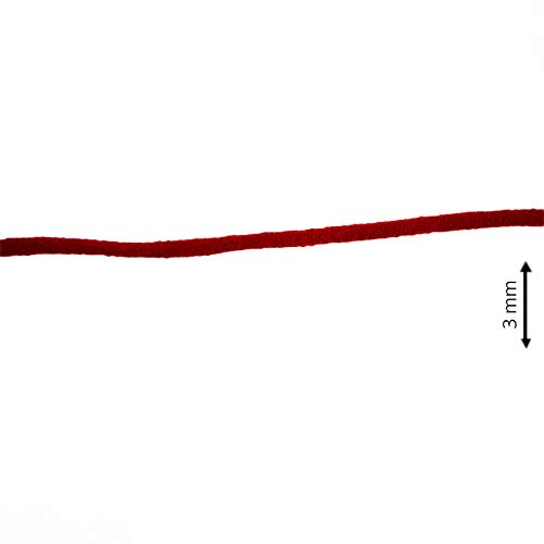 Elastico speciale per mascherine da 3mm - pezza da 30m - Rosso