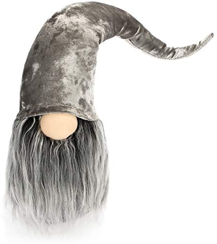com-four® Gnomo natalizio premium per decorazioni natalizie, figura di nano invernale - cappello a punta - Troll decorativi scandinavi - Gnomo svedese con barba e lungo cappello invernale