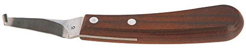 Kerbl Huf- und Klauenmesser ProfiCurv (Klinge LxB 67x13 mm, einschneidig rechts, gekröpfte Spezialstahl-Klinge, ergonomischer Buchenholzgriff, extrem scharf & wendig, Huf- und Klauenpflege) 16823