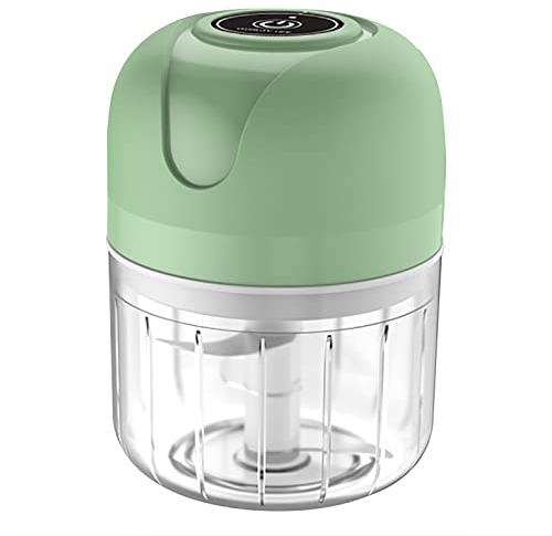 Elektrisch Zerkleinerer Küche, Zerkleinerer Küche Elektrisch 100ML/250ML Knoblauchhacker Gemüsezerkleinerer Elektrisch Zwiebelschneider USB-Aufladung Für Knoblauch Gemüse Fleisch Multizerkleinere