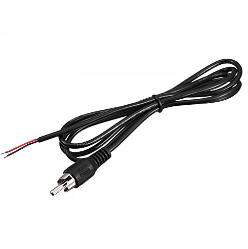 sourcing map RCA Male Plug Jack Connector Adapter to Bare Wire Open End Audio Video RCA Cable for Amplifier Speaker Wire Pack of 4