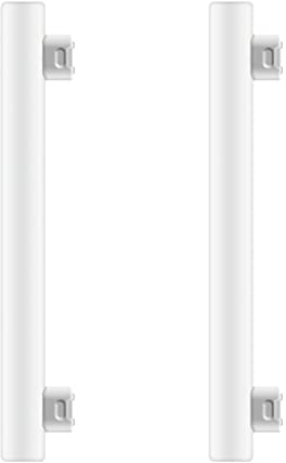 CLAR - Linestra LED 5W S-14S, Blanco Cálido 2700K, Sustitución tubo fluorescente, 2 casquillos (Pack 2)