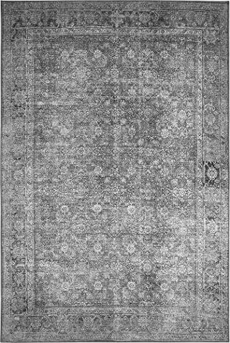 -LUXOR- living moderner Webteppich Punto aus 100% Polyester, anthrazit 120 x 170 cm, 751022