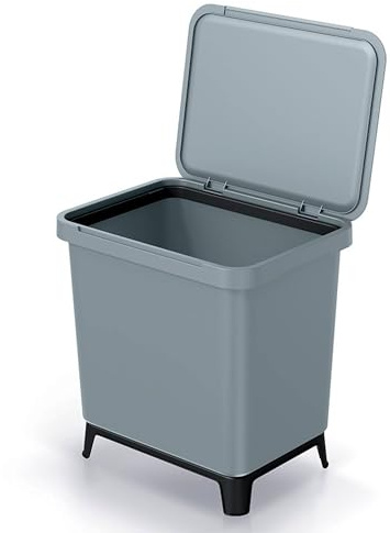 Recyclingeimer quadratisch 30L Farbe grau KEDEN