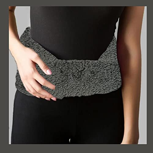 Steexu Long Hot Water Bottle with Cover - Wearable Fluffy Hot Water Bottle for Feet Period Pain Back and Neck Pain - Relax Mucsles Pain and Fatigue Use in Cold Therapy Also