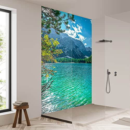 yourplate Duschrückwände mit individueller Größe (1 Rückwand – Premium Nano Matt – bs741) – Duschrückwand Alu mit Feuchtigkeitsschutz – Rückwand Dusche zur einfachen Montage