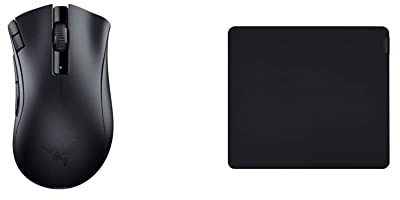 Razer DeathAdder V2 X Hyperspeed - Ergonomische Wireless Gaming Maus Schwarz & Gigantus V2 Large - Weiches Gaming-Mauspad für schnelle Spielstile und optimale Kontrolle, 450 x 400 x 3mm - Schwarz