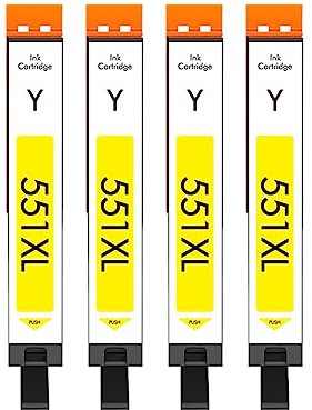 Cartridgeify 4X CLI-551XL Gelb Kompatibel mit Canon CLI-551 Y Druckerpatronen Multipack, für PIXMA MX925 MX725 iP7250 iP8750 MG5450 MG5550 MG5650 MG6350 MG6450 MG6650 MG7150 MG7550
