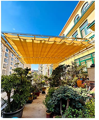 QWEASDF Wave Shade Sail,Retractable Wave Sun Shade Canopy,Pergola,Cover Shade Sail Awning for Patio Porch Garden Yard Deck Outdoor, Included Hardware,Customizable (Size : W1.3*L17m/W4.26*L55.77ft)