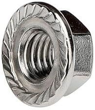 LXURY 1–25 Stück M3 M4 M5 M6 M8 M10 M12 M14 M16 DIN6923 201/304/316 Edelstahl Sechskant Sechskant gezahnter Spinlock Flansch Kontermutter (Color : 304 Stainless Steel, Size : 1pc M16)