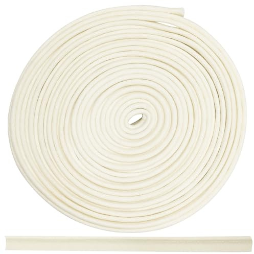 Aerzetix – C72040 – rörband, kabelband, 4,5 meter x 10 mm – tillverkad av 50 % polyester och 50 % bomull – färg naturvit, – passepartout, bård kläder, kudde, täcke för sömnad
