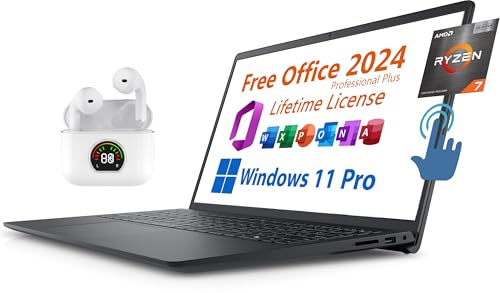 Dell 2024 Inspiron 15 Business Laptop, Free Microsoft Office 2021 with Lifetime License, 15.6 FHD 1920 x 1080, Intel 10-Core i5-1235U, 16GB DDR4 RAM, 1TB PCIe SSD, Windows 11 Pro, Black