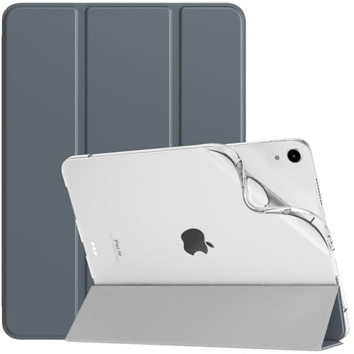 TiMOVO Hülle für iPad Air 11 M4/M3/M2, Air 5./4. Gen 10,9, Space Grau | Schlankes Weiche TPU Schutzhülle, Transluzente Matt Rückseite, Automatisches Aufwachen & Schlafen