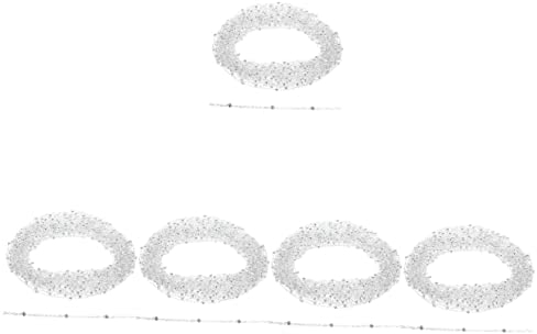 Lurrose 5rollen Diy Kettenmaterial Für Schmuckherstellung Silberne Halskettenkette Vielseitig Einsetzbar Für Armbänder Choker Und Haarschmuck