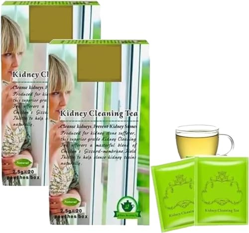 Kidney Cleansing Tea, 20bag/Box Kidney Cleanse Tea, Organic Kidney Cleanse Tea, Chinese Everyday Herbal Nourishing Liver Tea for Men Women (2box)