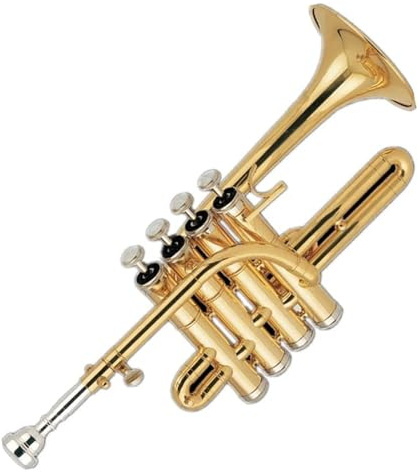 Trompete für Anfänger Kupfernickel Mit Vernickeltem Kolben Goldlack-Trompete Piccolo Professionelles Musikinstrument