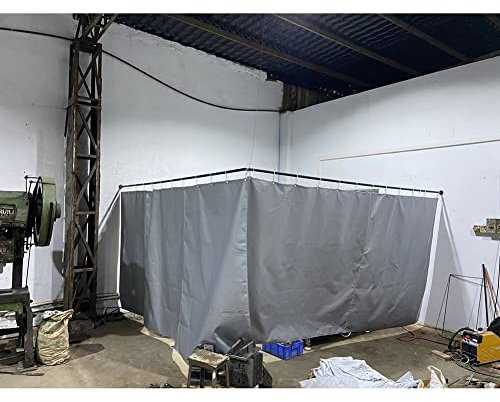 Welding Curtain Heat Resistant Silicone Coated Fiberglass Fire Blanket for Workshop Welders and Cutters Flame Resistant Screen Up to 1000°F 1.7x2m