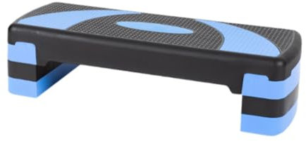 Amagogo Aerobic-Stepper, Trainings-Stepper-Plattform für Kinder und Erwachsene, Leichter Workout-Stepper mit Einstellbarer Höhe, Schwarz Und Blau, 78cm