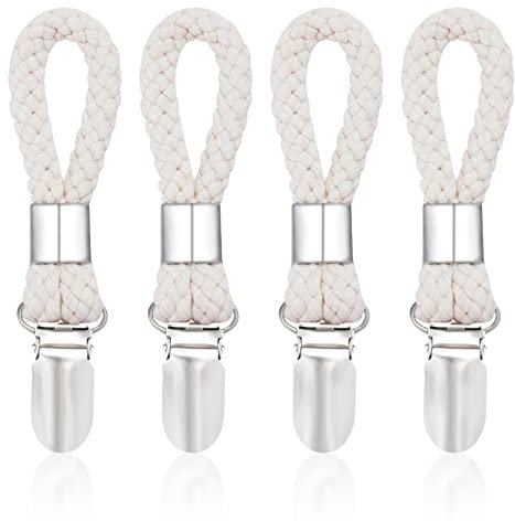 Niboken Clip per Strofinaccio, Clips per Asciugamano con Passante, Gancio a Clips per Strofinacci da Tè Clip per Appendere il Panno per Casa Cucina Bagno Balcone Soggiorno, 4 Pezzi