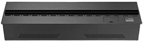 CAFIEDR Chimenea de Vapor de Agua Chimenea de Vapor de Agua Chimeneas atomizadas 3D Chimenea eléctrica empotrada con Botones de Pantalla táctil, Panel de Metal Negro, s(Negro L98,4 Pulgadas)