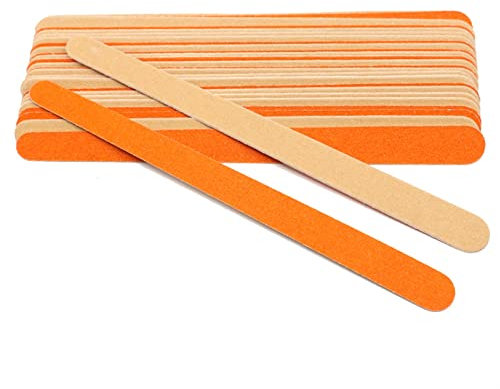 Emery Boards nagelvårdssats med nagelfilbuffert, 503st/lot Nagelfil av trä Smal engångsbuffert i trä Rak(Black)