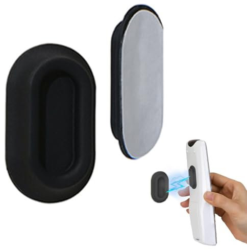 SIRLOMU 2 Pcs Support Magnétique Amélioré pour Télécommande, Silicone Mural, Adhésif Puissant pour TV/Climatiseur/Ventilateur (Noir)