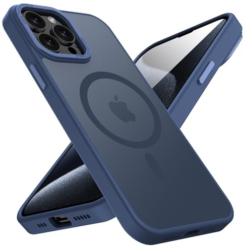 KPPIT for iPhone 15 Pro Max case Compatible with MagSafe,Royal Blue | Compatible with MagSafe,Translucent Matte,Slim Shockproof