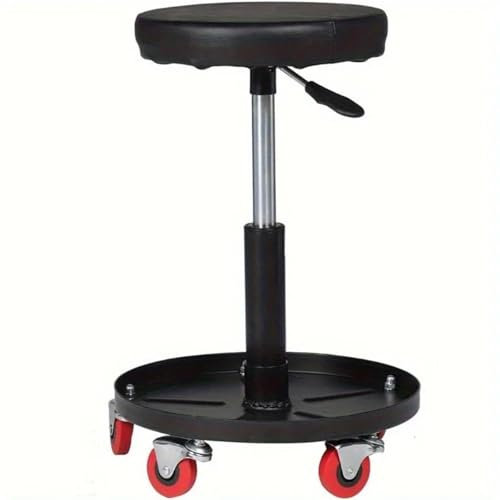 MNEVZX hocker mit Rollen Schwarzer Creeper Hocker Sitz Pneumatischer Mechaniker Rund Auto Fahrrad Werkstatt Garage Werkstatt hocker