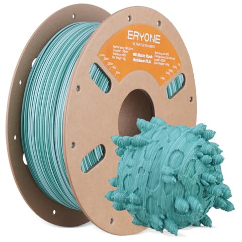 ERYONE High Speed Twist Multicolor Matte PLA Filament 1.75mm +/- 0.03mm, Marble PLA Filament, 1kg(2.2LBS)/Spool, Fast Color Change Matte Rainbow PLA, Frosted Mint