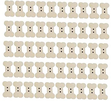 SEWACC 100stücke Knochenform-knöpfe Aus Holz Für Diy-nähen Accessoires Für Kleidung Schuhe Taschen Und Handwerkprojekte Strapazierfähig Und Dekorativ