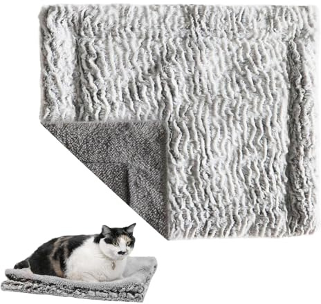 Fangssiy Selbstwärmende Katzendecke - Selbstwärmekissen Für Katze Hund Haustiere Thermomatte,Decke rutschfeste Haustierartikel Für Kleintiere Winter Zuhause Käfig Gemütliches