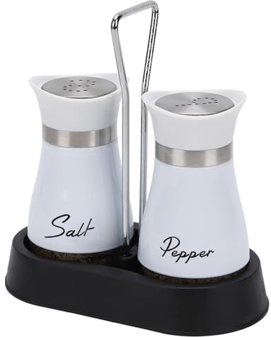 Cejenwe Salt and Pepper Sets|Salt Cellar|White Pepper|Cruet Sets Salt and Pepper for Cooking, Camping (White)