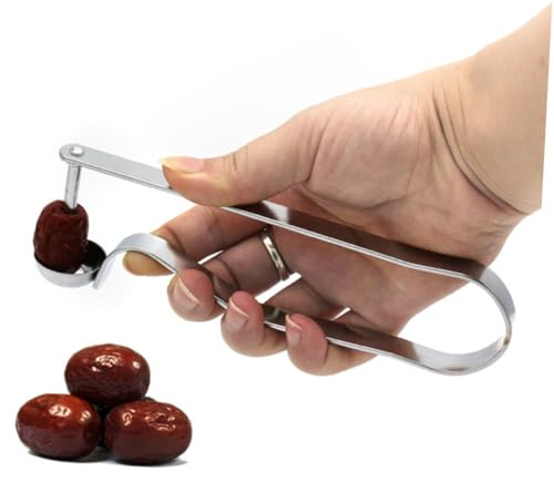 BIUDECO Snocciolatore Ciliegie e Jujubee in Acciaio Inossidabile Utensile Cucina Premium per Rimuovere Facilmente Strumento Casa Resistente e Facile da