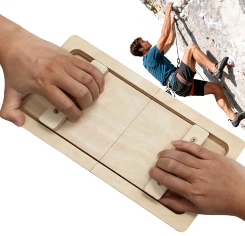 Holz-Finger-Trainer – Kletter-Griff-Kraftbrett, 28 x 14 cm, langlebiges Holz-Hangboard für Finger-, Handgelenk- und Armkraft, kompaktes Trainingsgerät für Kletterer und Fitness-Enthusiasten