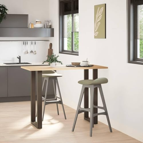 Tidyard Gambe per tavolo da bar, struttura robusta design pratico, 40x(100-101) cm, acciaio naturale, for bar tables