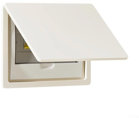 Zeroupshop Cubierta de la caja de distribución del contador eléctrico 45X35 cm plástico decorativo de madera para contador eléctrico y multimedia, cajas de corriente débil con tapa abatible, diseño de