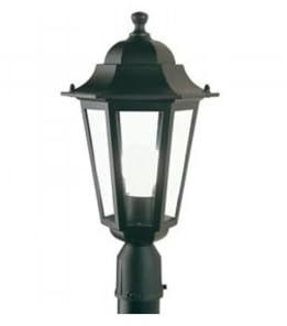 Lampada Testa Palo Diametro 60Mm Colore Nero Da Esterno Linea Esagonale Sovil